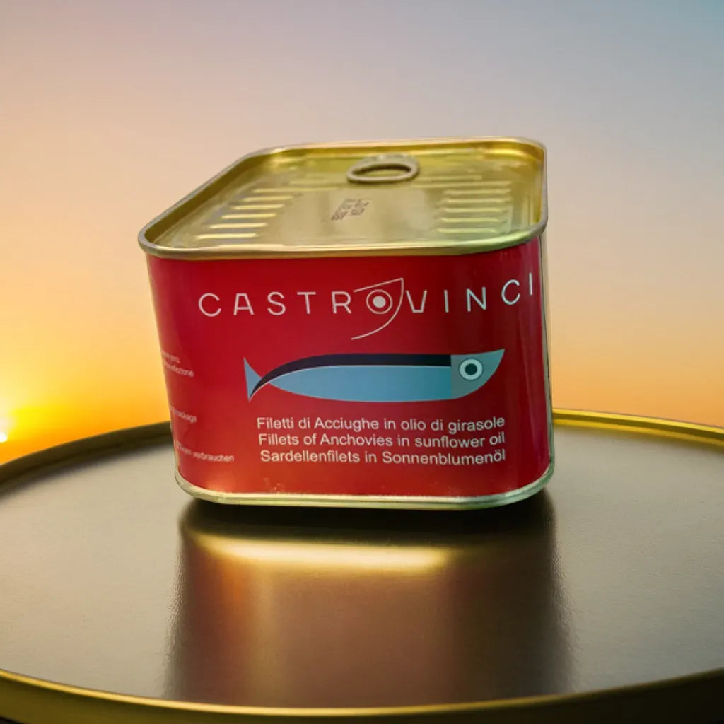 Sardellenfilets eingelegt in Sonnenblumenöl 600g von Castrovinci - Italiano Vero
