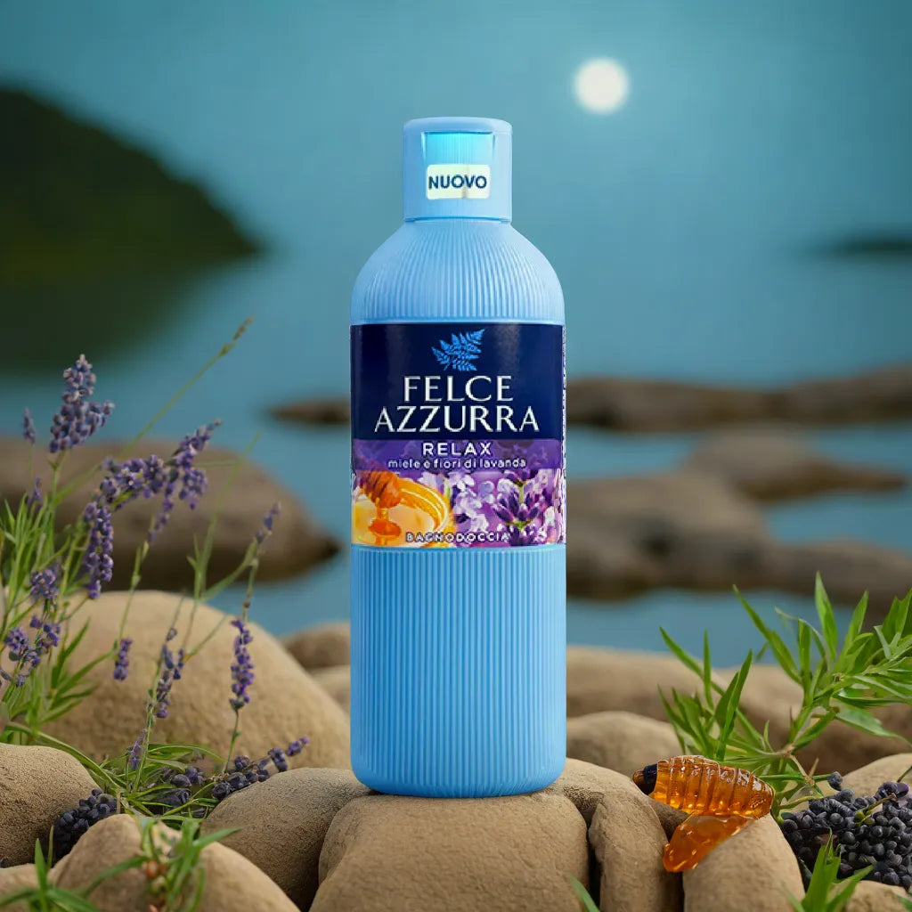 Felce azzurro 650ml bagnosciuma fiori di luna